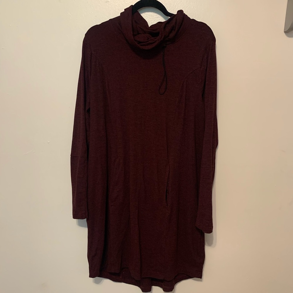 Cowl-Neck Sweatshirt Dress